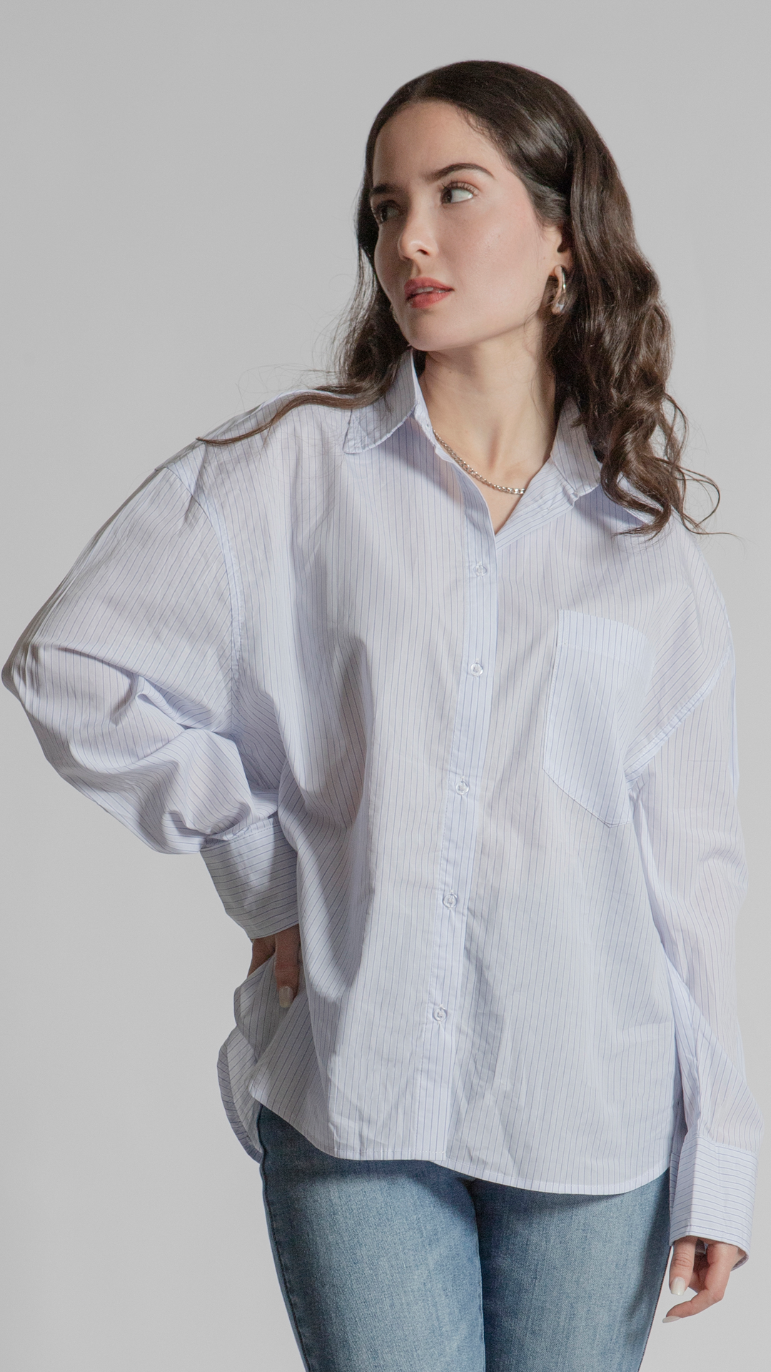 Camisa De Rayas Para Mujer B Basic BB0218