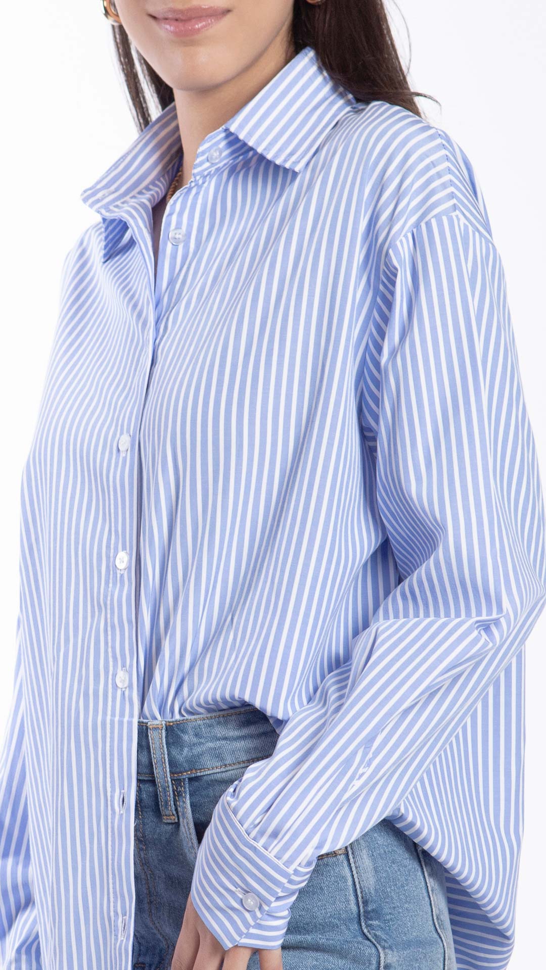 Camisa Estampado A Rayas Mujer B Basic BB0317