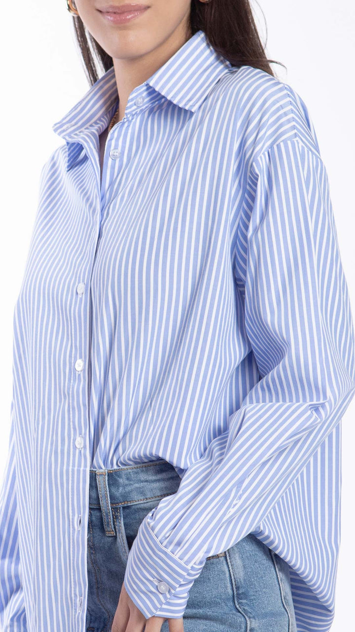 Camisa Estampado A Rayas Mujer B Basic BB0317
