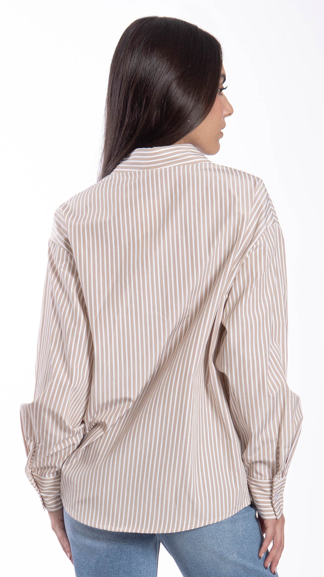 Camisa Estampado A Rayas Mujer B Basic BB0317