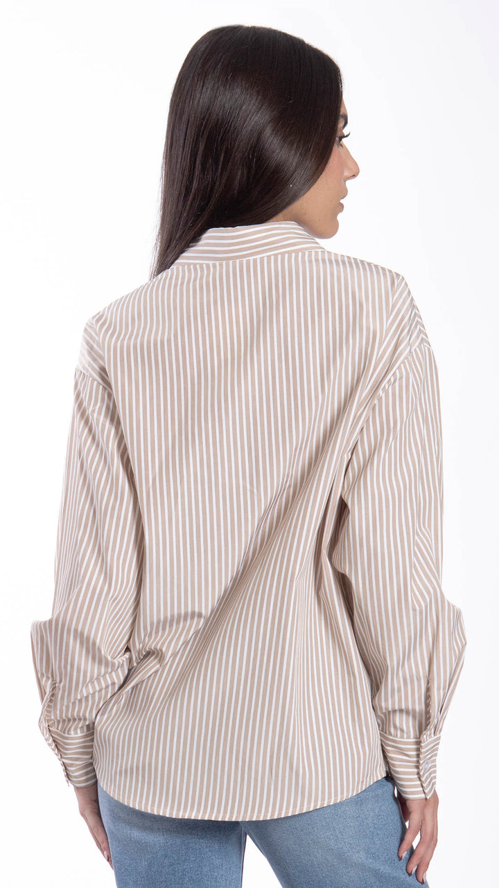 Camisa Estampado A Rayas Mujer B Basic BB0317
