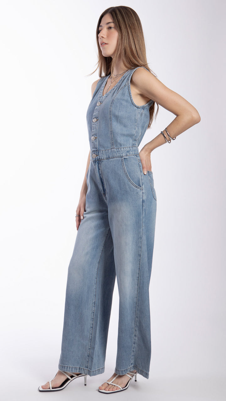 Romper De Pantalón Wide Leg Mujer B Basic BB0333