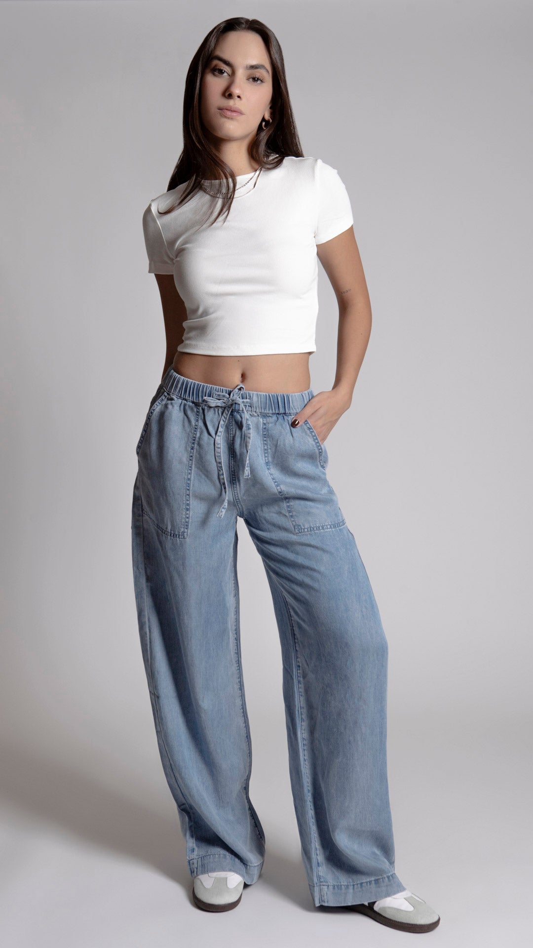 Pantalón Wide Leg Mujer B Basic BB7066