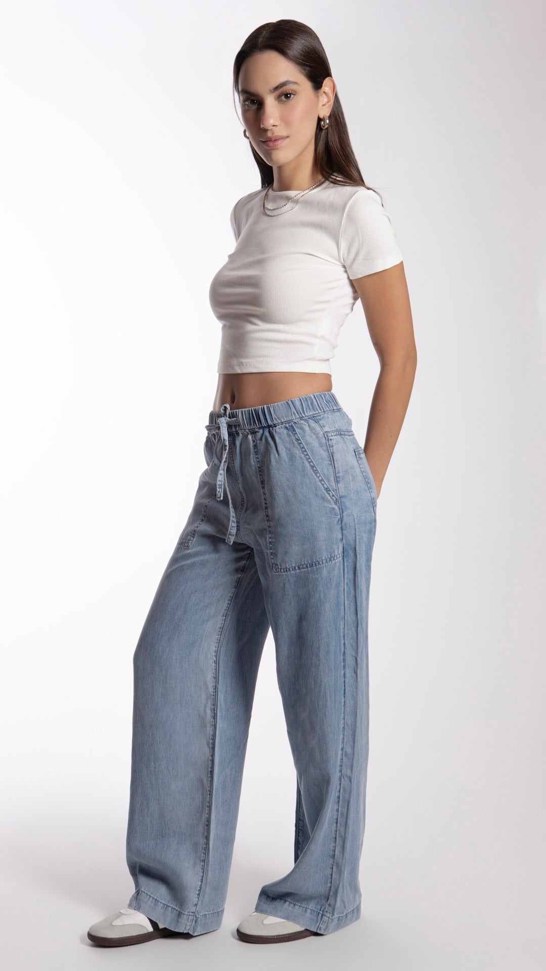 Pantalón Wide Leg Mujer B Basic BB7066