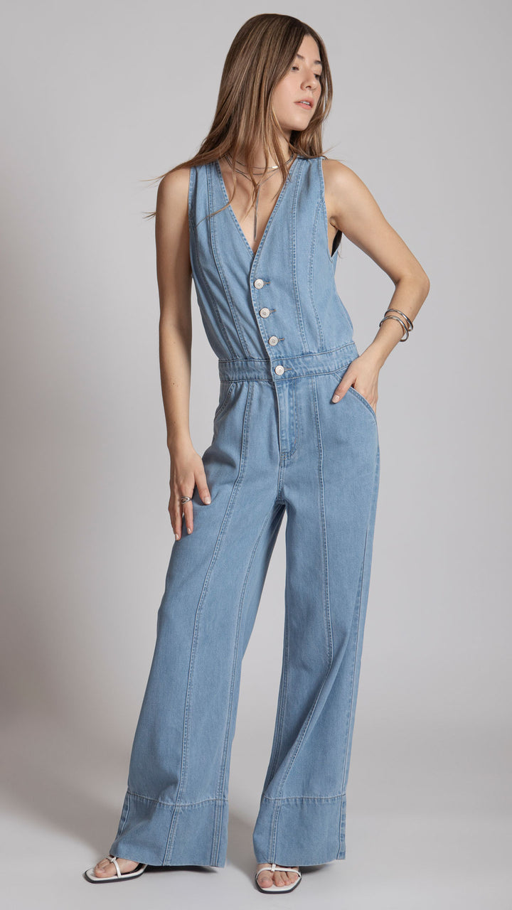 Jumpsuit Wide Leg Mujer B Basic BB7606