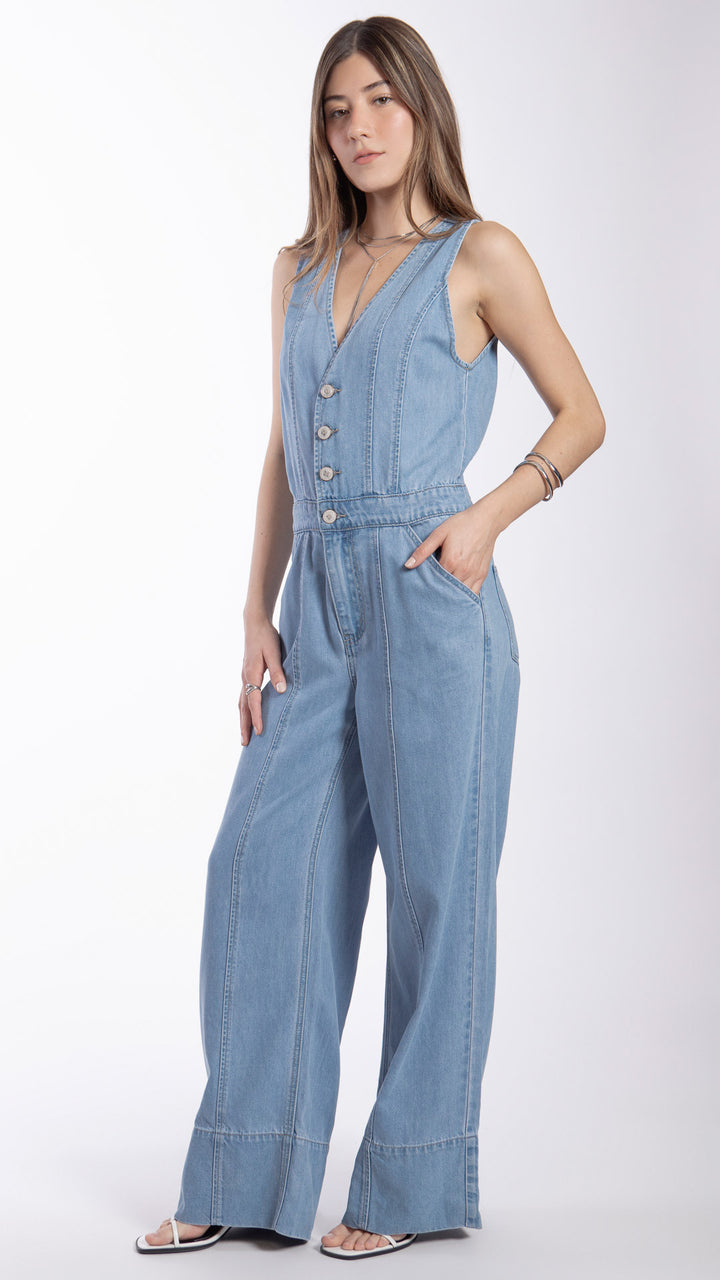 Jumpsuit Wide Leg Mujer B Basic BB7606