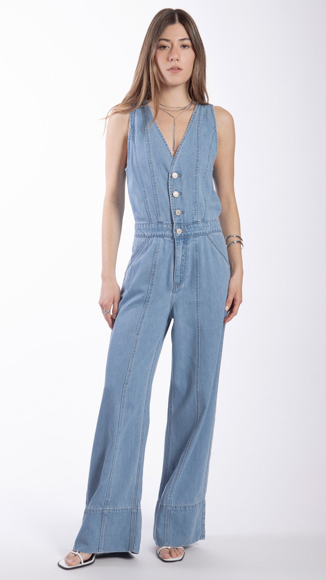 Jumpsuit Wide Leg Mujer B Basic BB7606