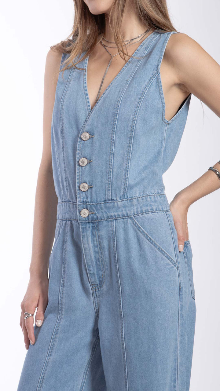 Jumpsuit Wide Leg Mujer B Basic BB7606