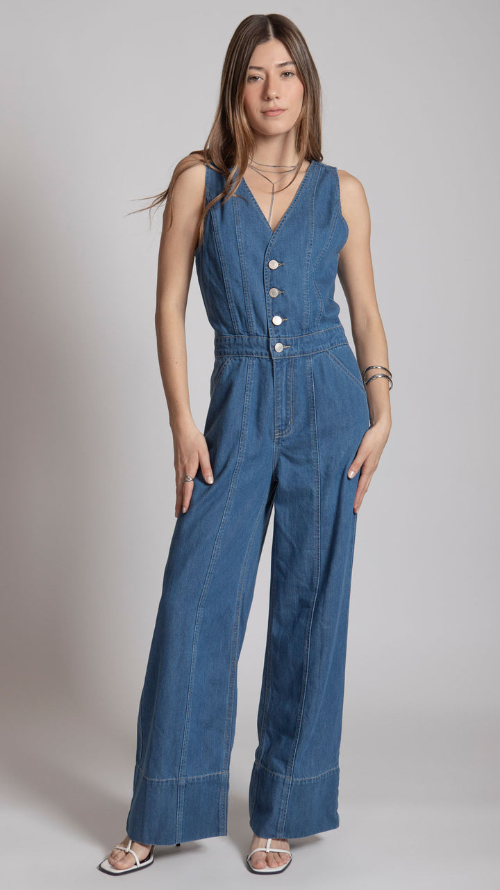 Jumpsuit Wide Leg Mujer B Basic BB7606