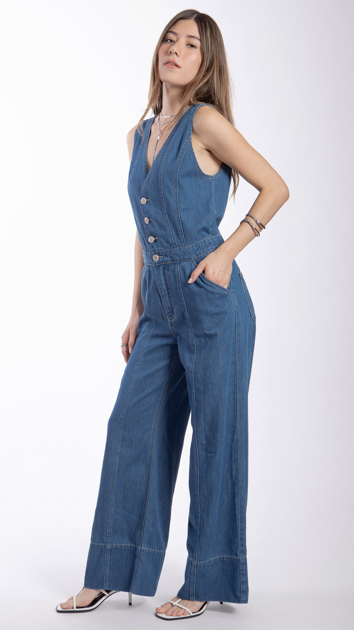 Jumpsuit Wide Leg Mujer B Basic BB7606