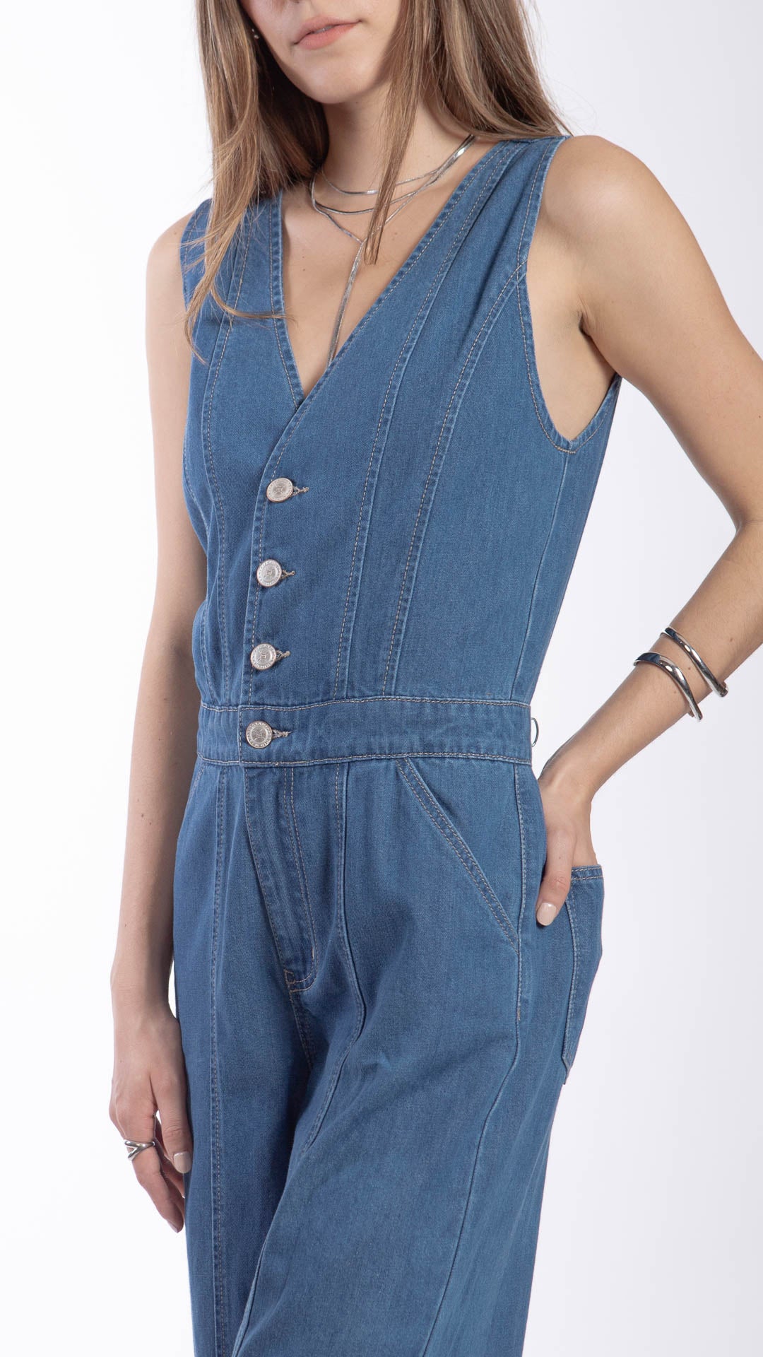 Jumpsuit Wide Leg Mujer B Basic BB7606
