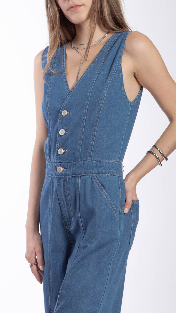 Jumpsuit Wide Leg Mujer B Basic BB7606