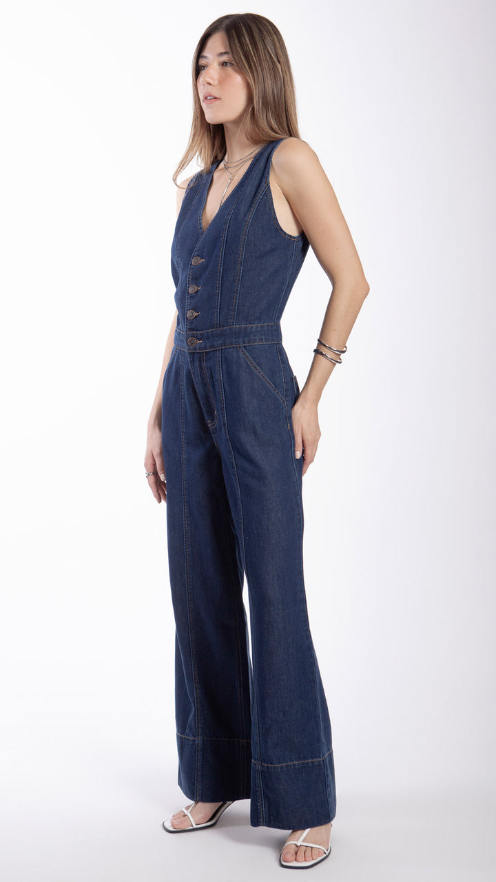 Jumpsuit Wide Leg Mujer B Basic BB7606