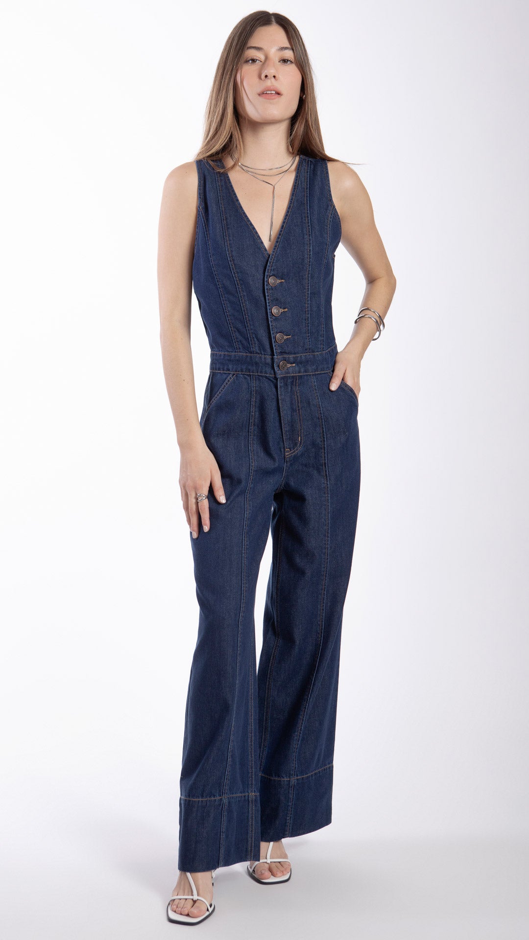 Jumpsuit Wide Leg Mujer B Basic BB7606