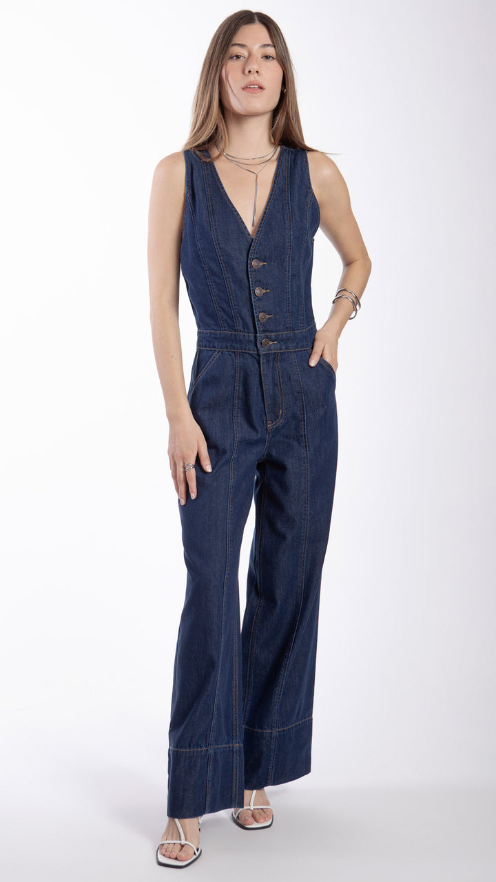 Jumpsuit Wide Leg Mujer B Basic BB7606