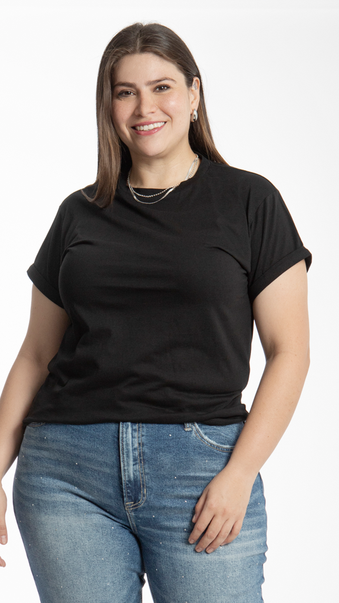 Blusa Con Manga Corta Curvy B Basic BB0011