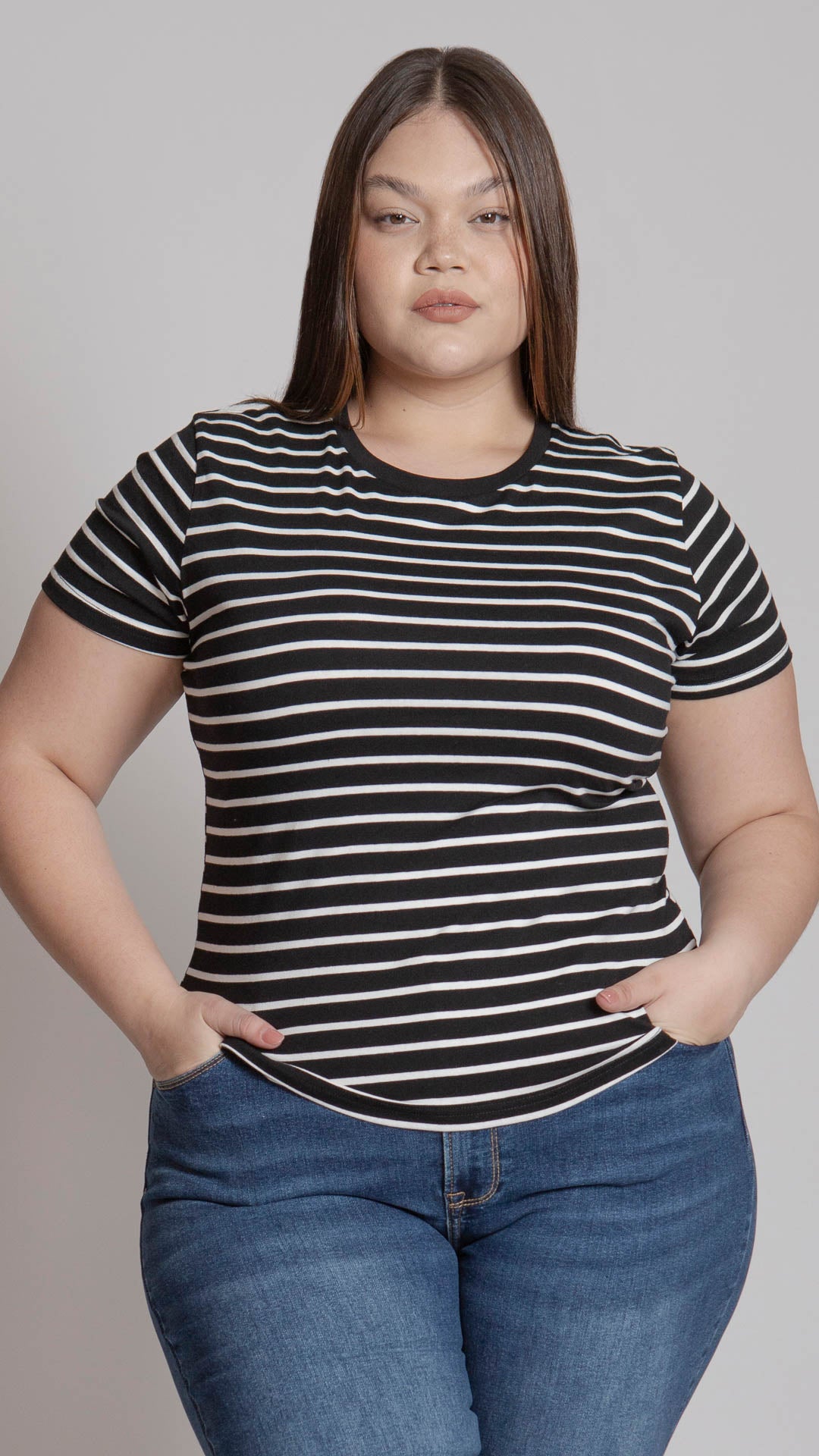 Blusa Manga Corta Curvy B Basic BB0022