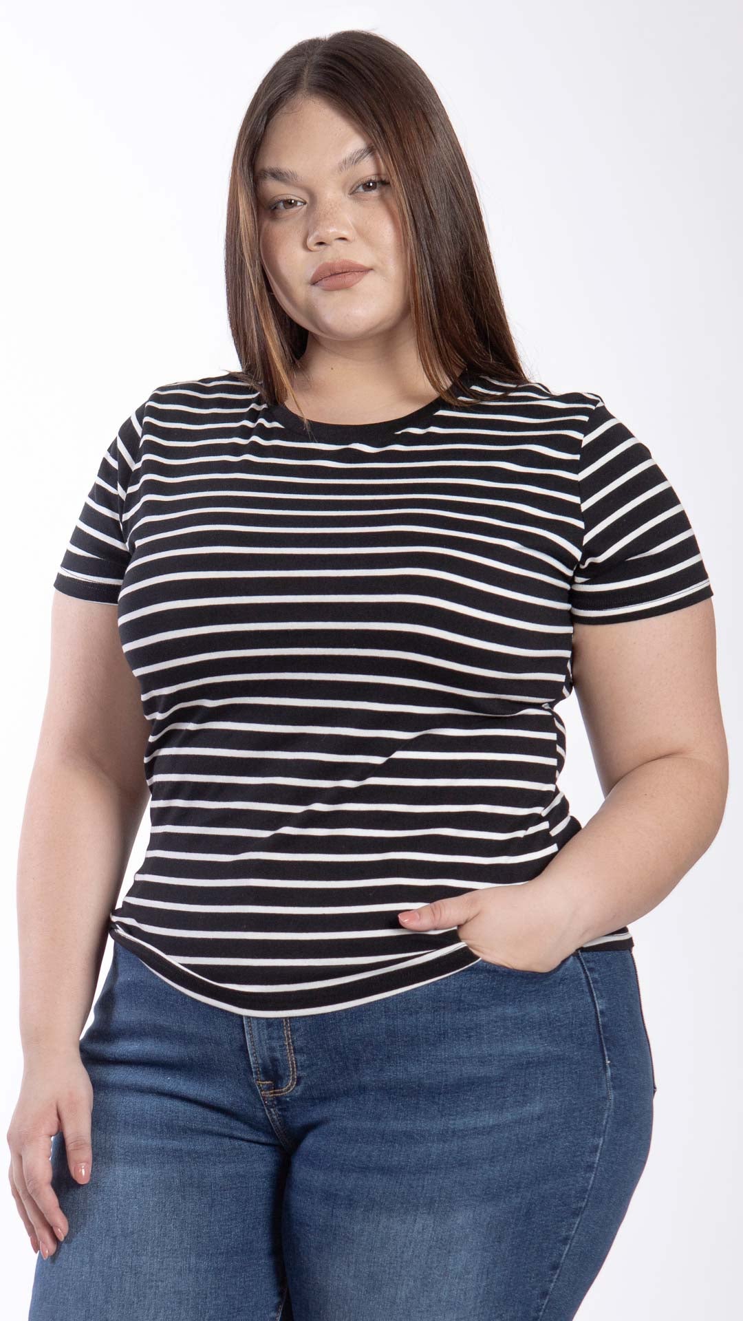 Blusa Manga Corta Curvy B Basic BB0022