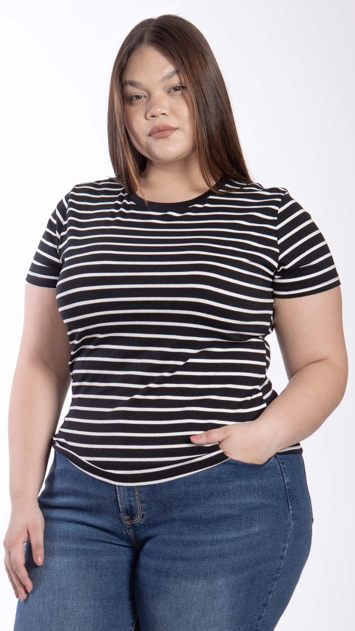 Blusa Manga Corta Curvy B Basic BB0022