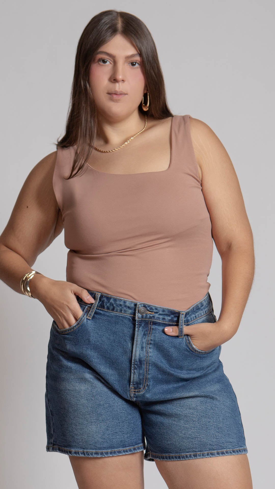 Blusa Sin Mangas Curvy B Basic BB0152