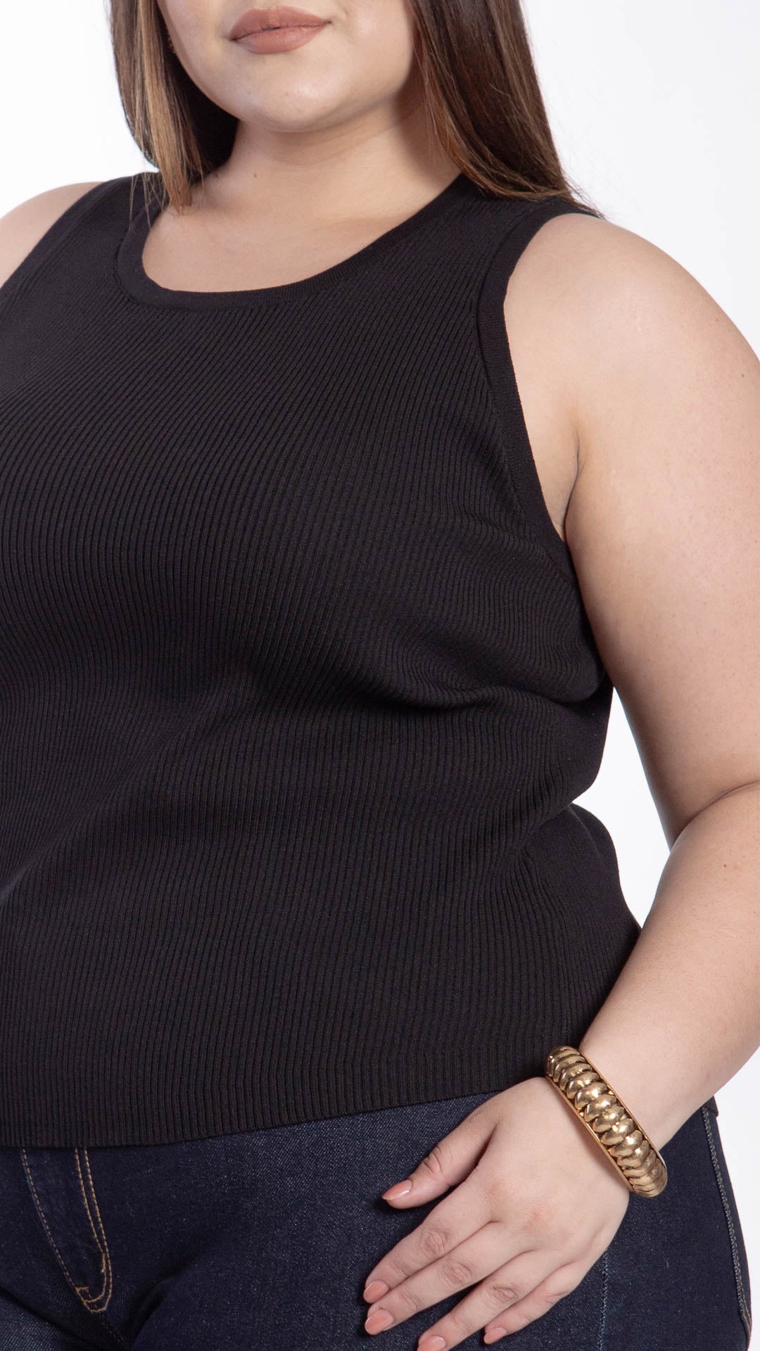 Blusa Sin Mangas Curvy B Basic BB0185