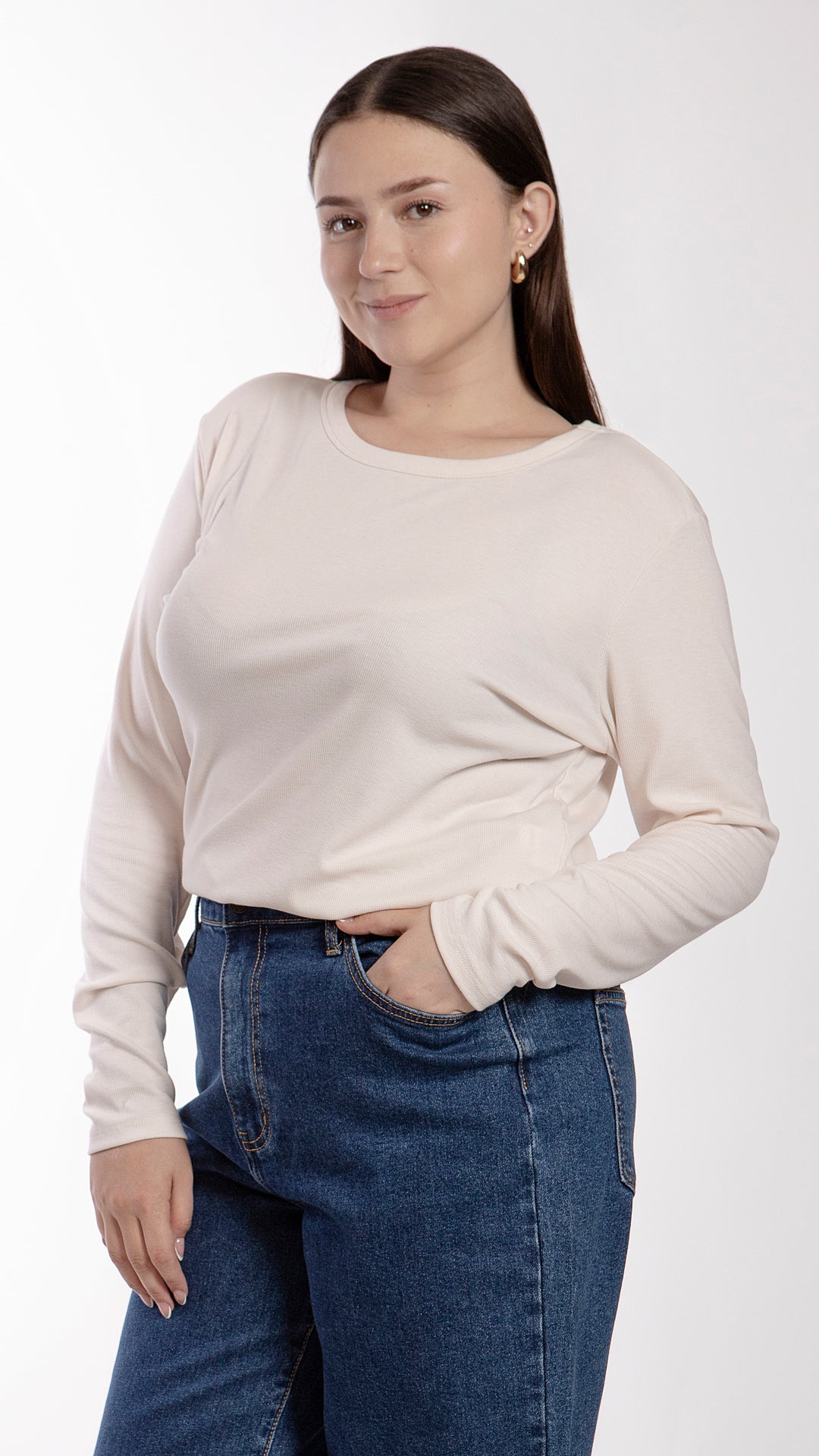 Blusa Manga Larga Curvy B Basic BB0240