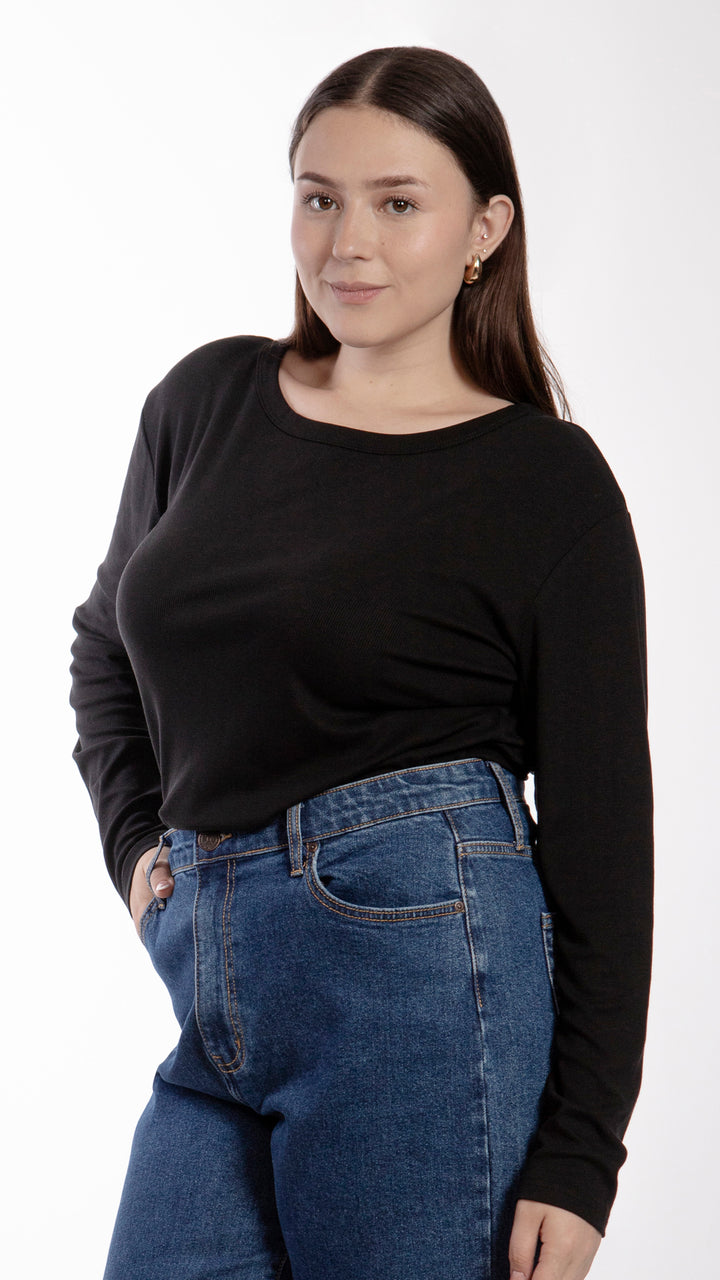 Blusa Manga Larga Curvy B Basic BB0240