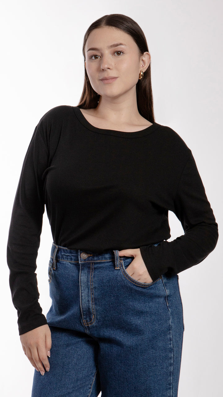 Blusa Manga Larga Curvy B Basic BB0240