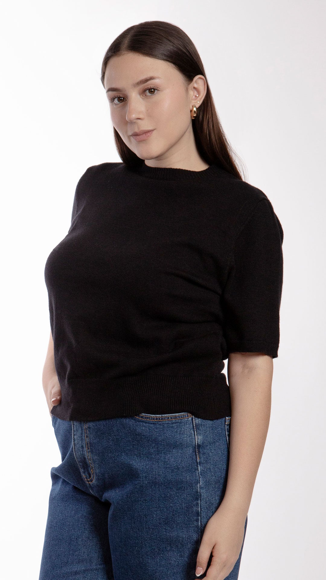 Blusa Manga Corta Curvy B Basic BB0256