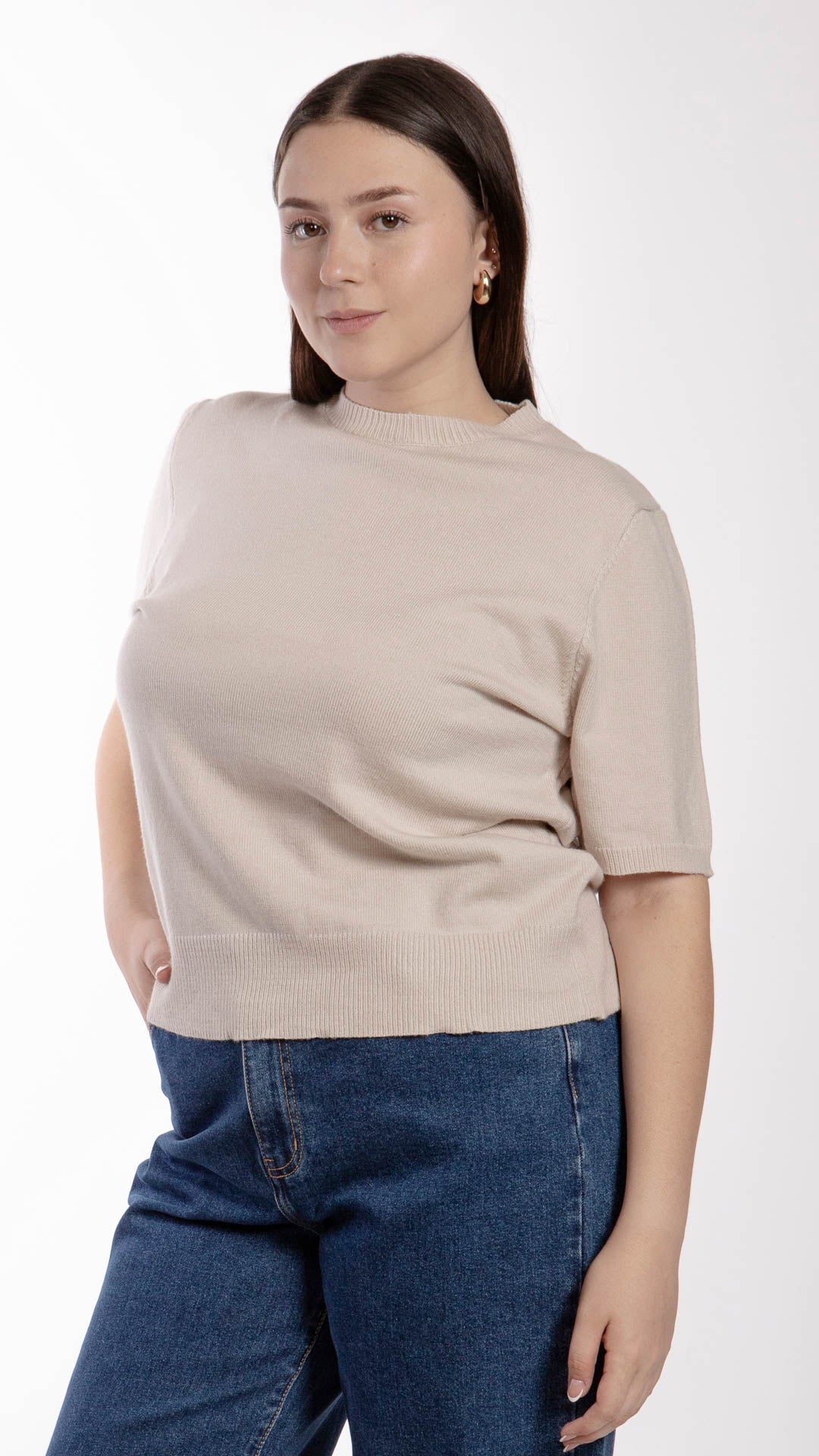 Blusa Manga Corta Curvy B Basic BB0256