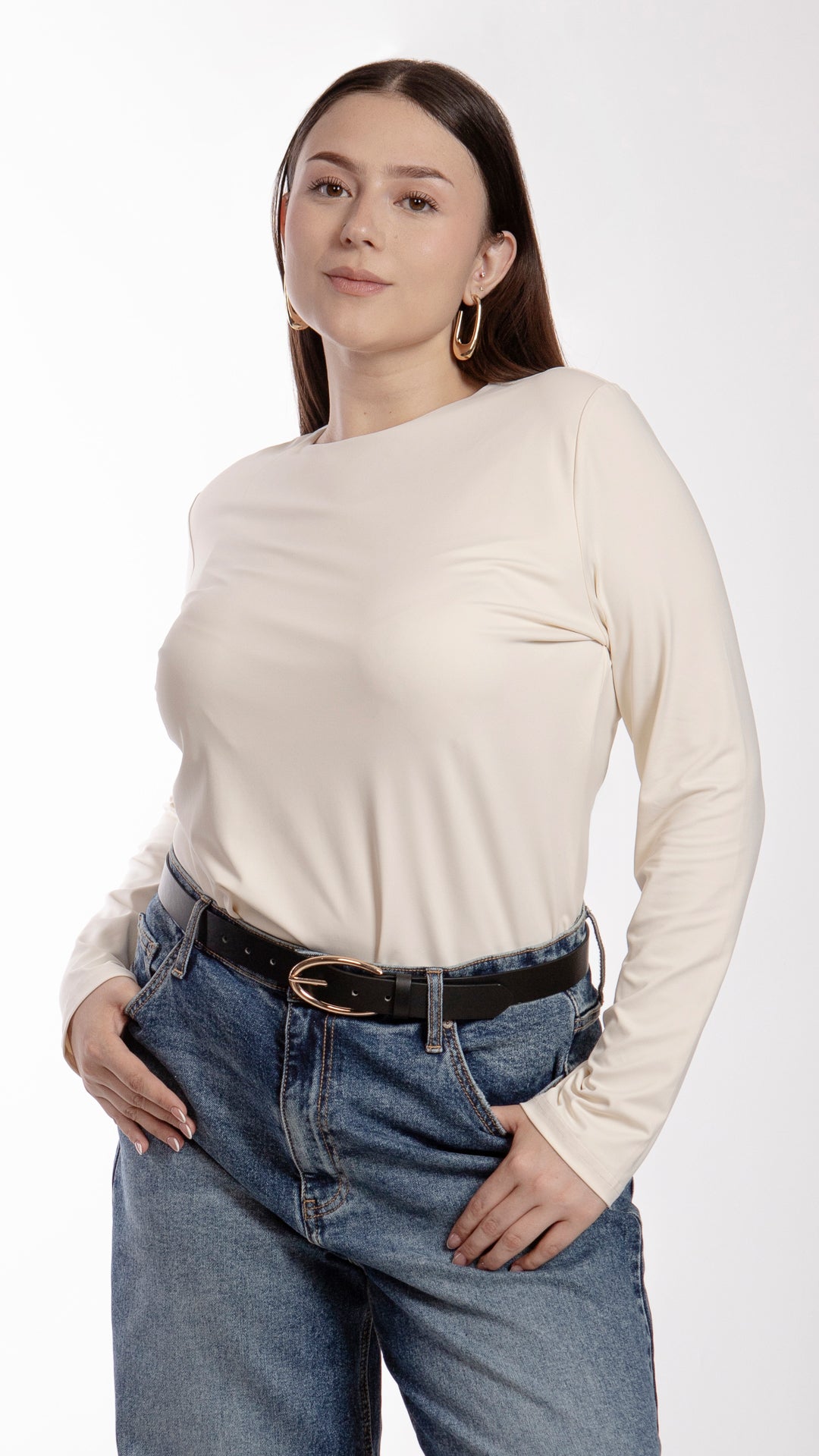 Blusa Manga Larga Curvy B Basic BB0267