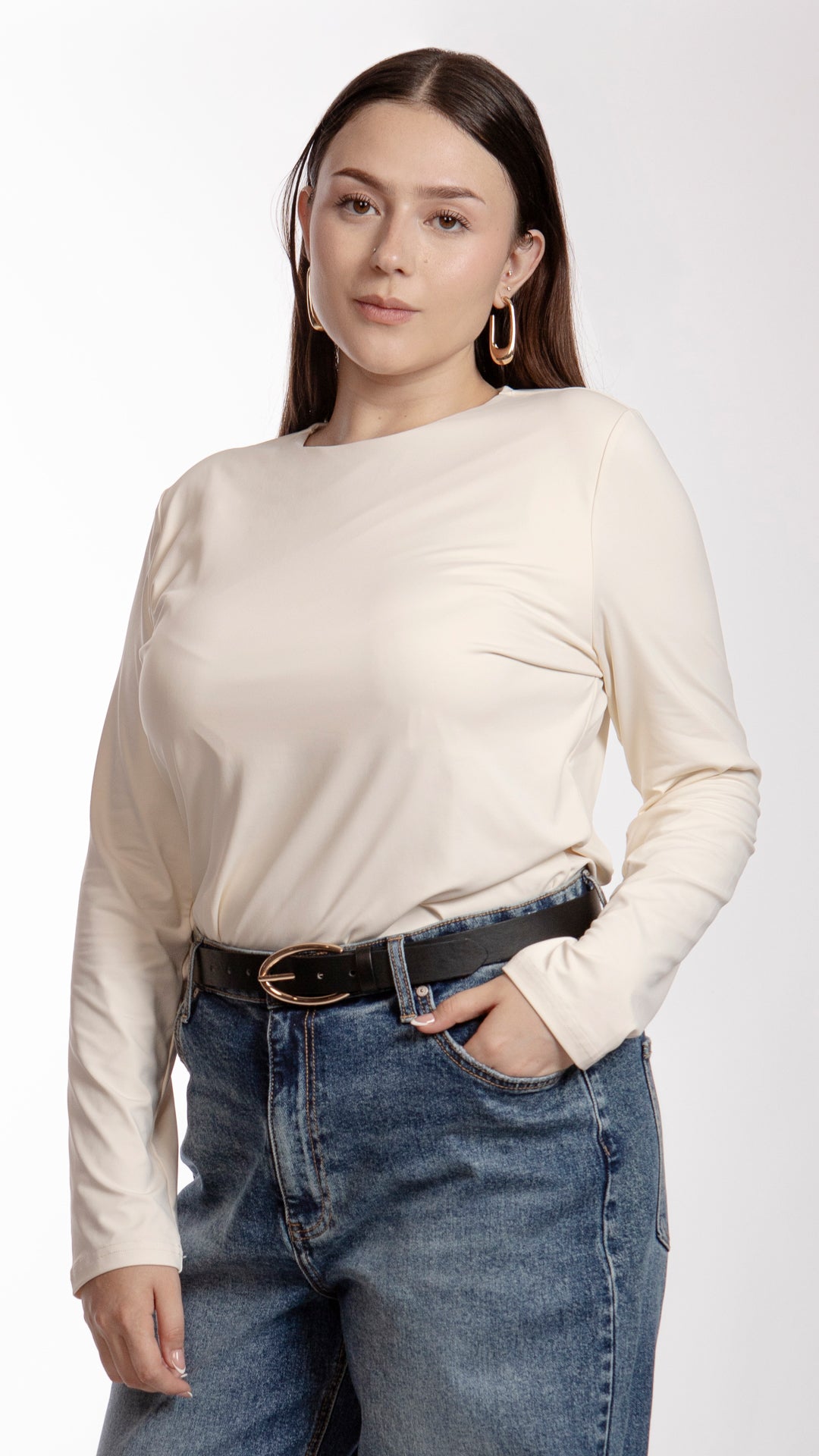 Blusa Manga Larga Curvy B Basic BB0267