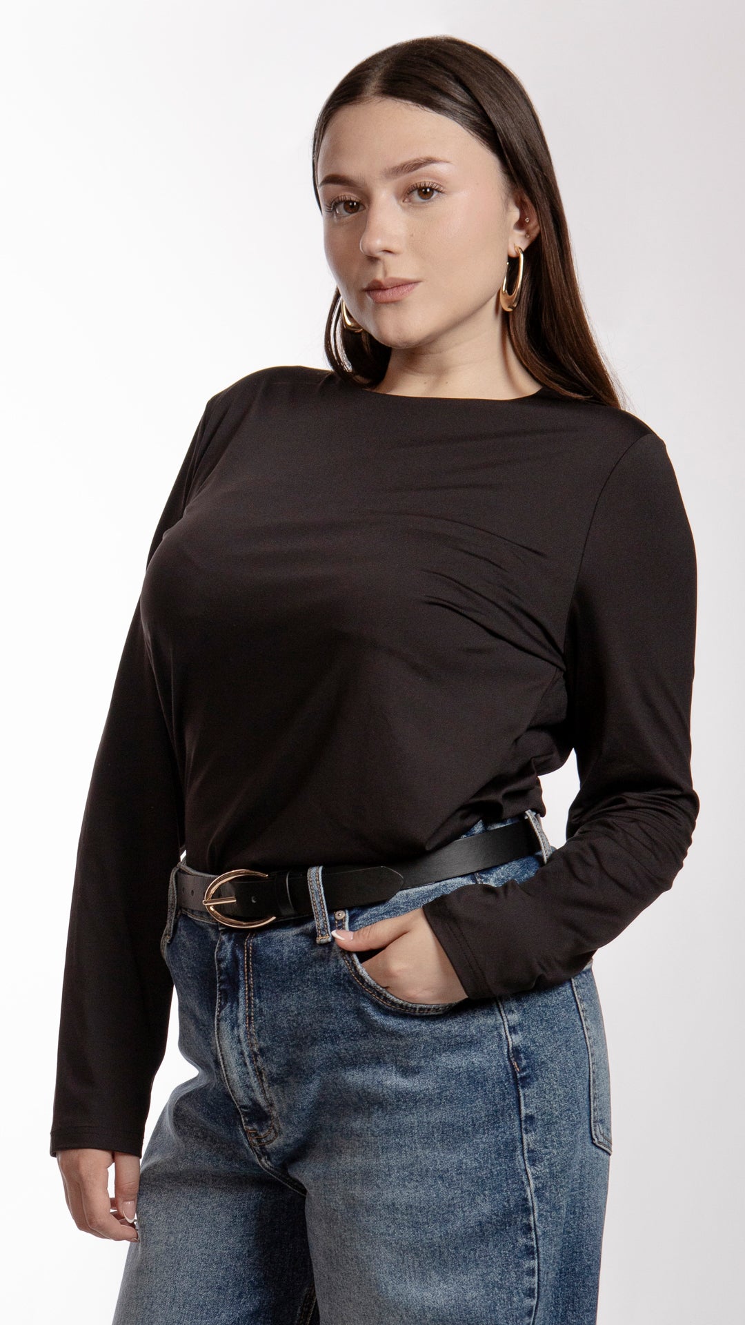 Blusa Manga Larga Curvy B Basic BB0267