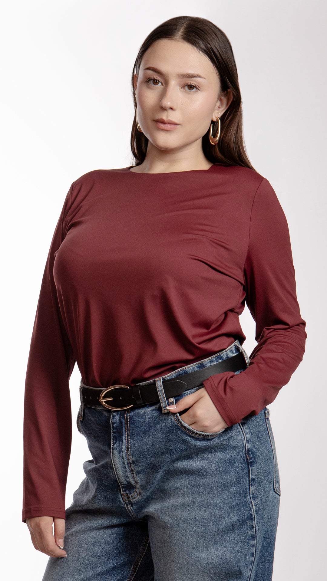 Blusa Manga Larga Curvy B Basic BB0267