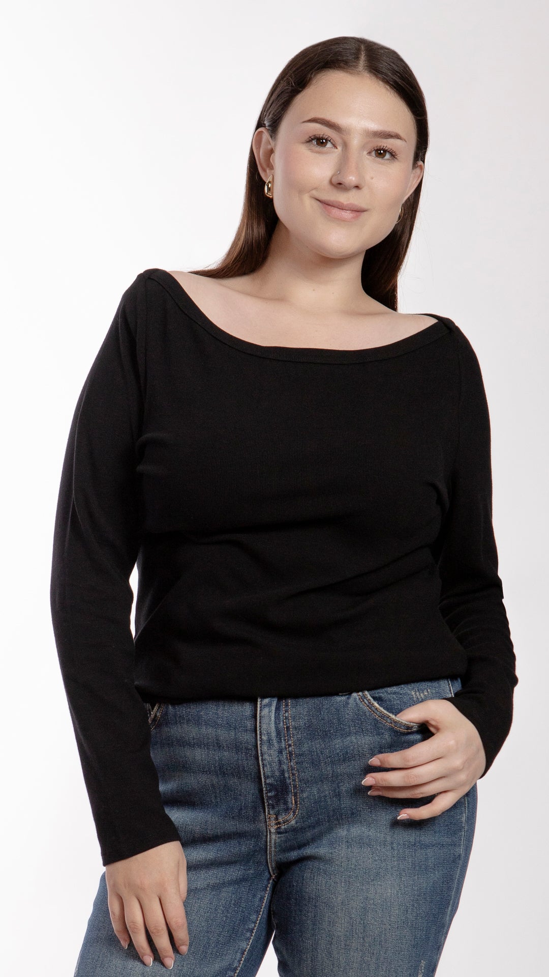 Blusa Manga Larga Curvy B Basic BB0278