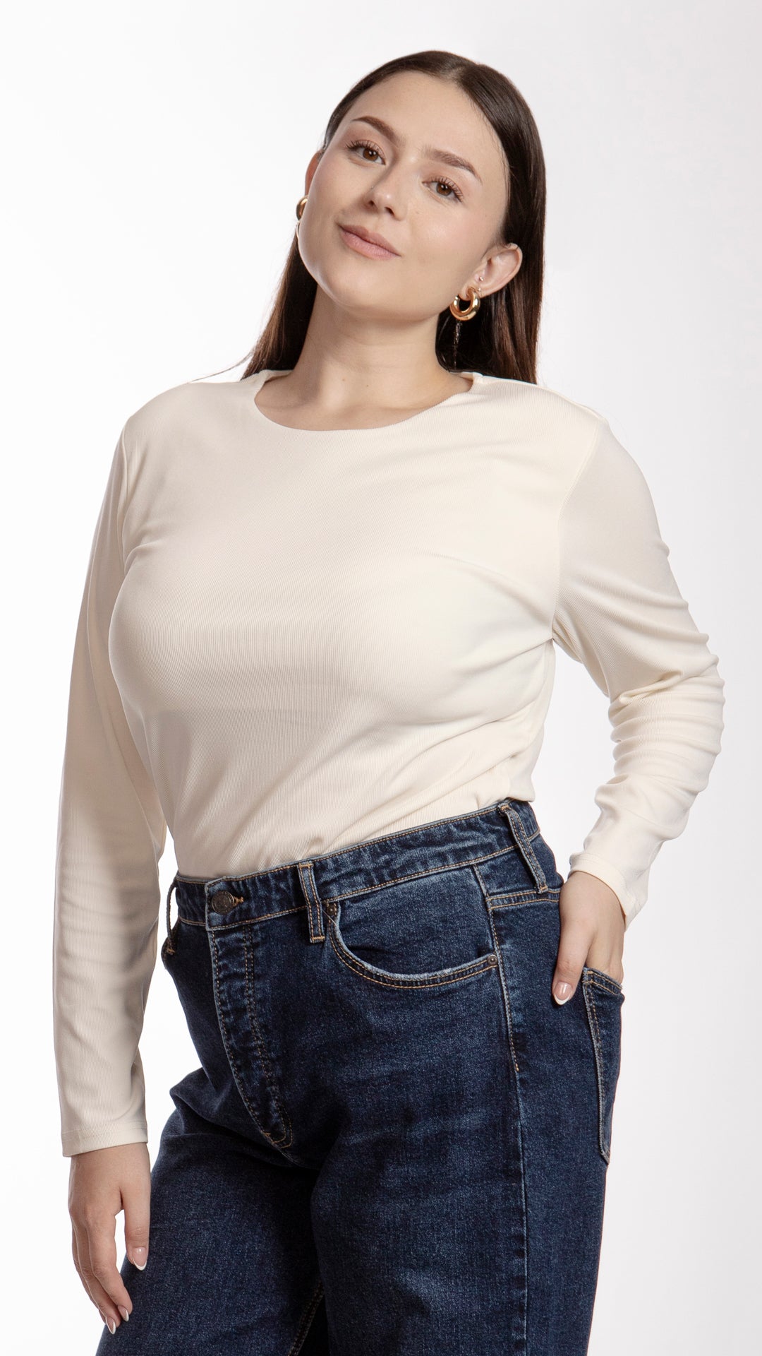 Blusa Manga Larga Curvy B Basic BB0279