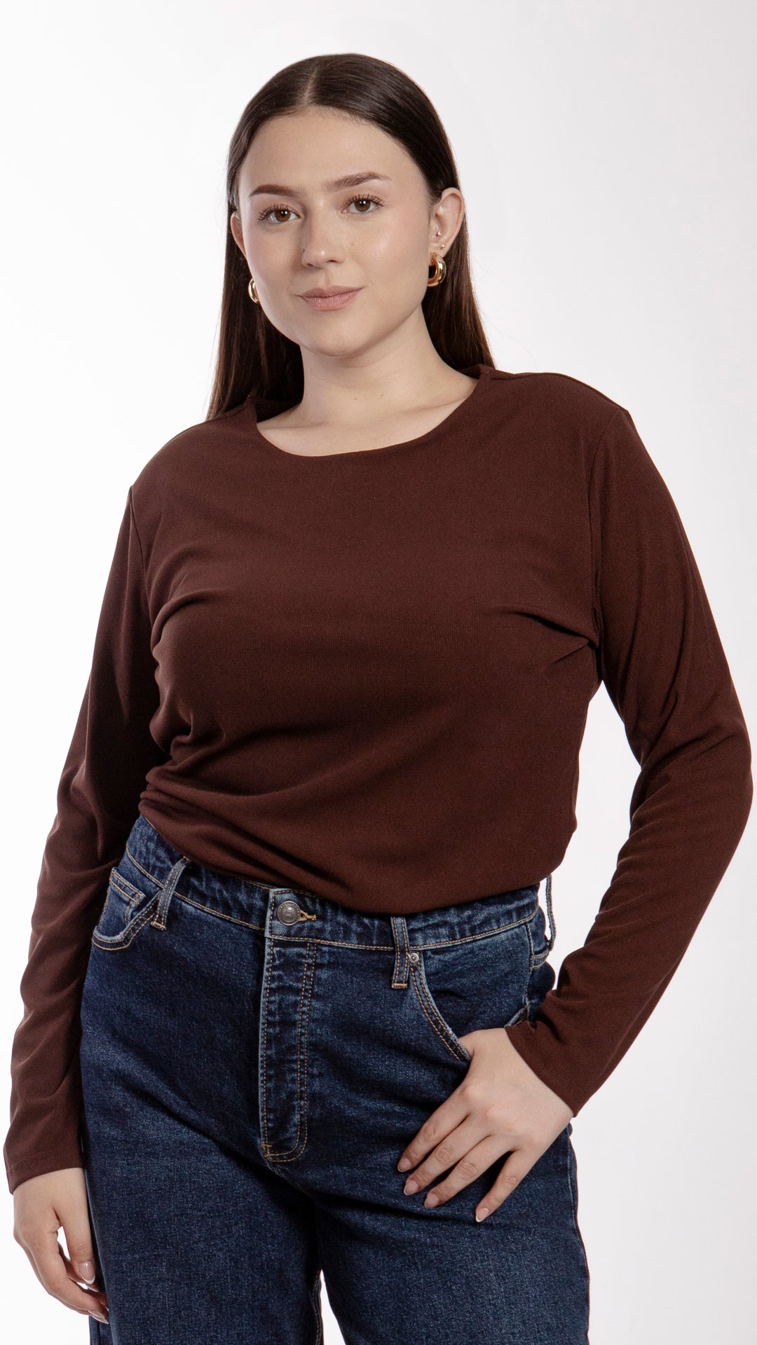 Blusa Manga Larga Curvy B Basic BB0279