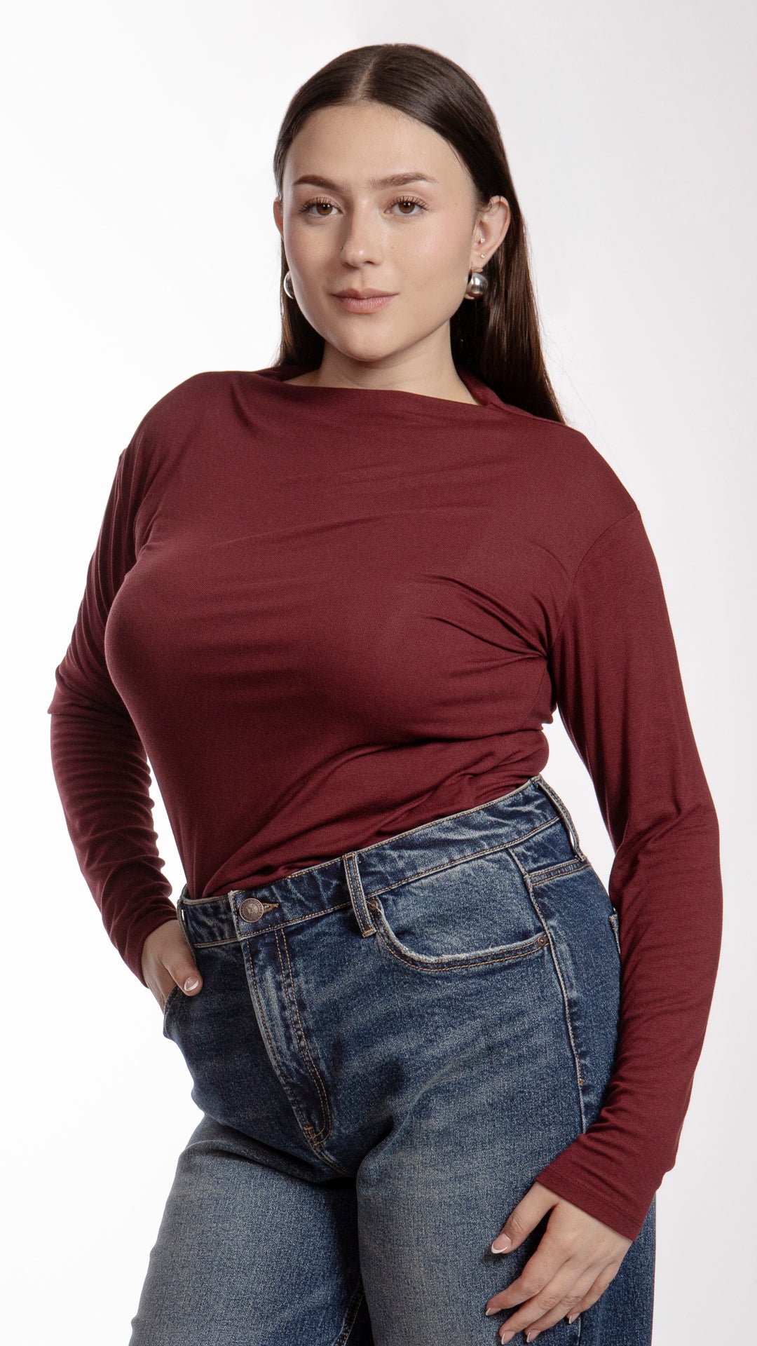 Blusa Manga Larga Curvy B Basic BB0284