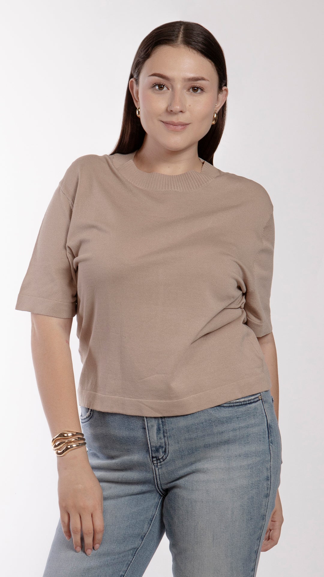Blusa Manga Corta Curvy B Basic BB0295