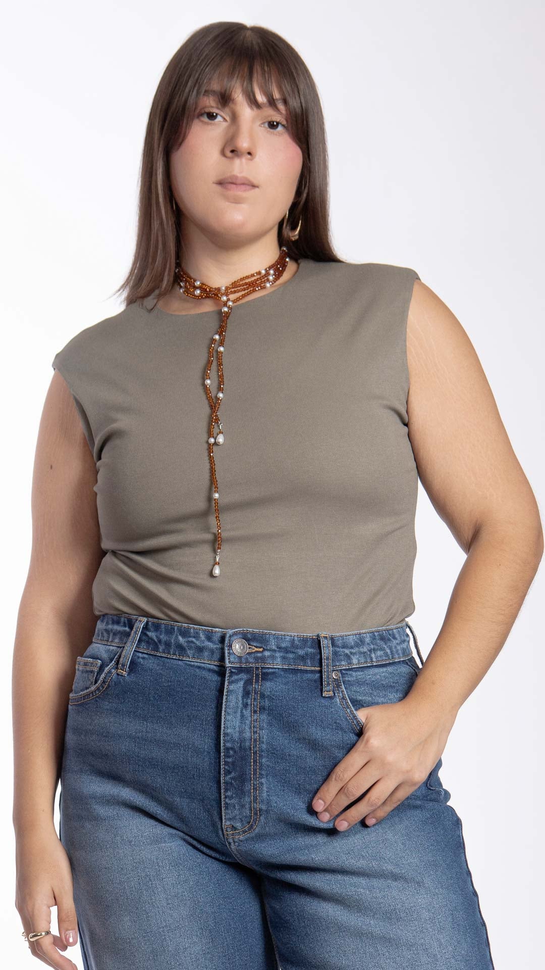 Blusa Sin Mangas Curvy B Basic BB0305