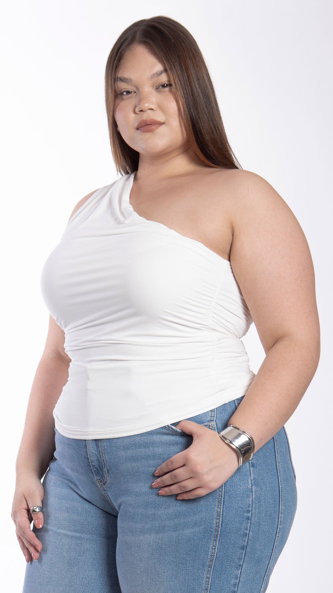 Blusa Un Hombro Curvy B Basic BB0321