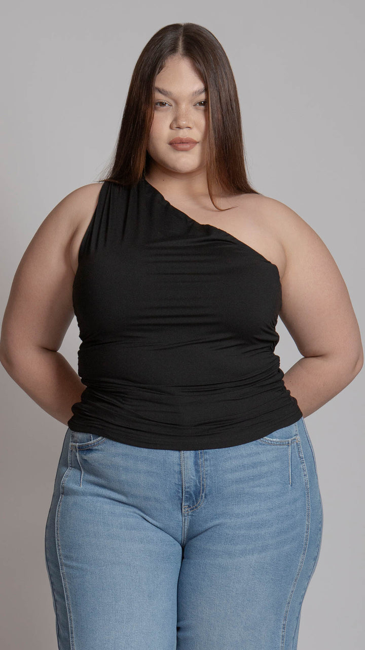 Blusa Un Hombro Curvy B Basic BB0321