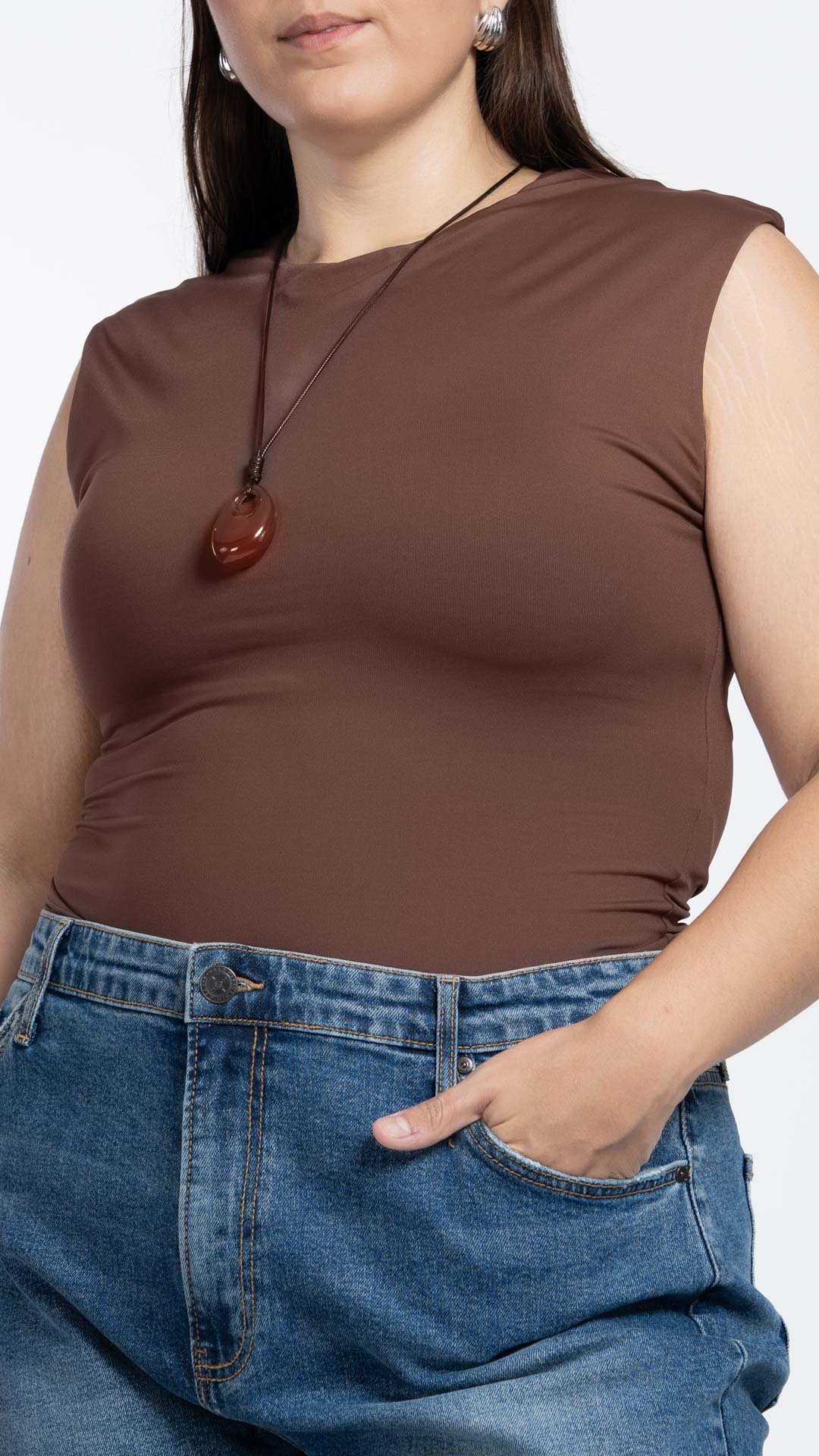 Blusa Sin Mangas Curvy B Basic BB0336