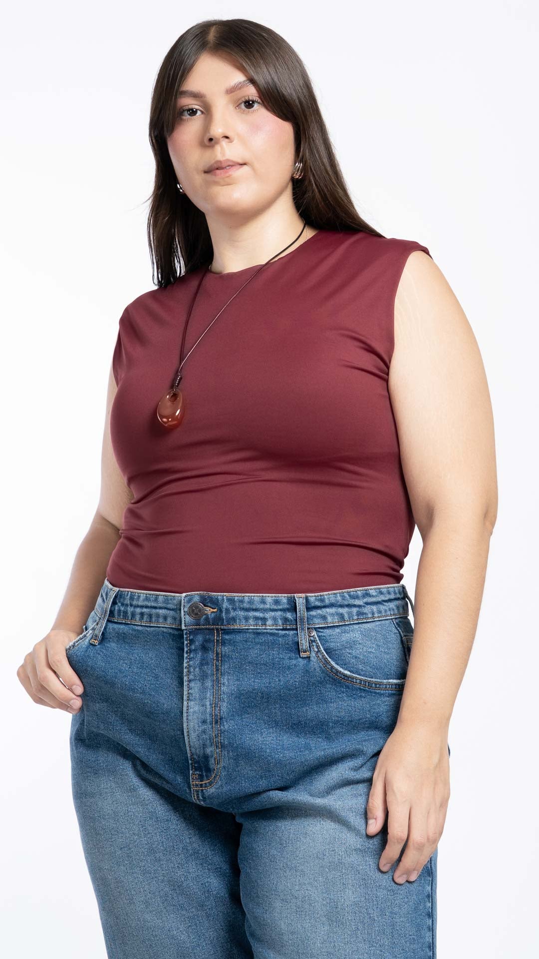 Blusa Sin Mangas Curvy B Basic BB0336