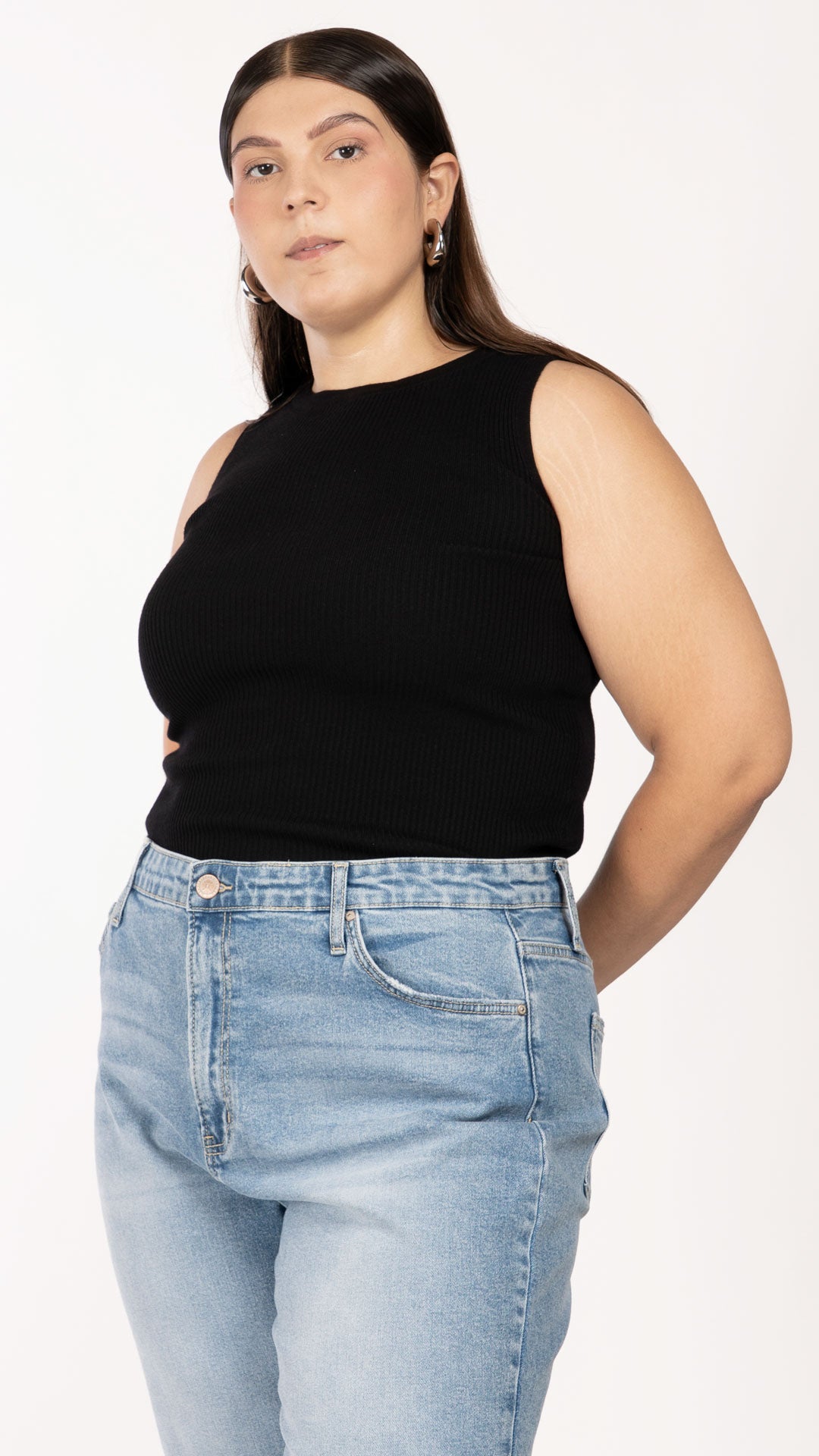 Blusa Sin Mangas Curvy B Basic BB0368