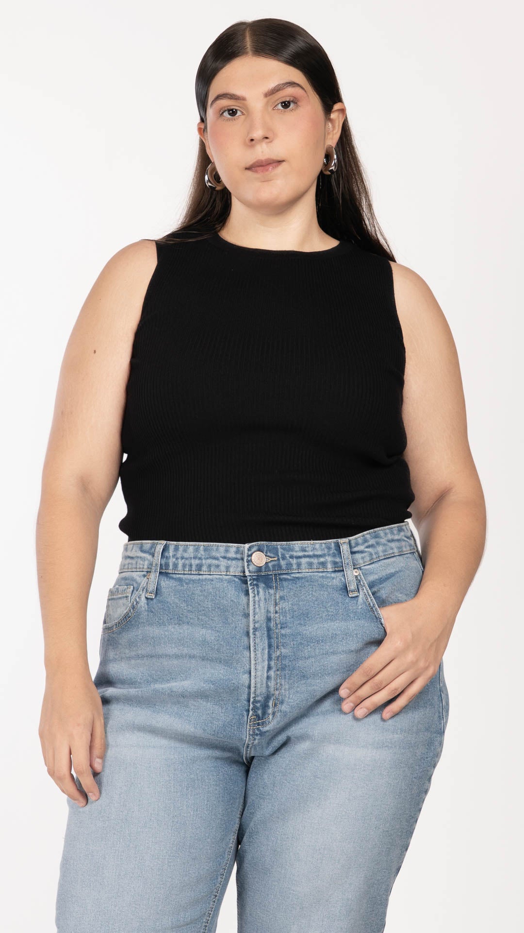 Blusa Sin Mangas Curvy B Basic BB0368