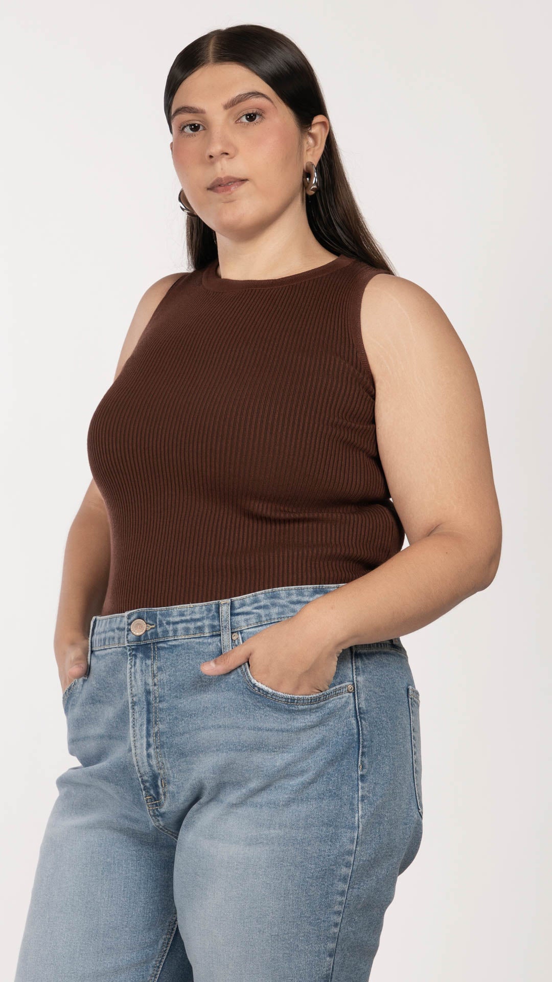 Blusa Sin Mangas Curvy B Basic BB0368
