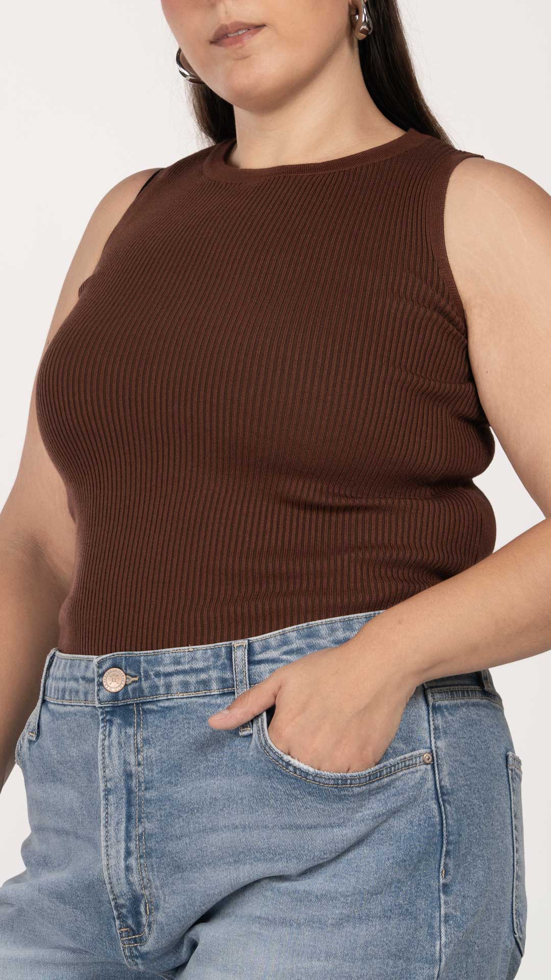 Blusa Sin Mangas Curvy B Basic BB0368