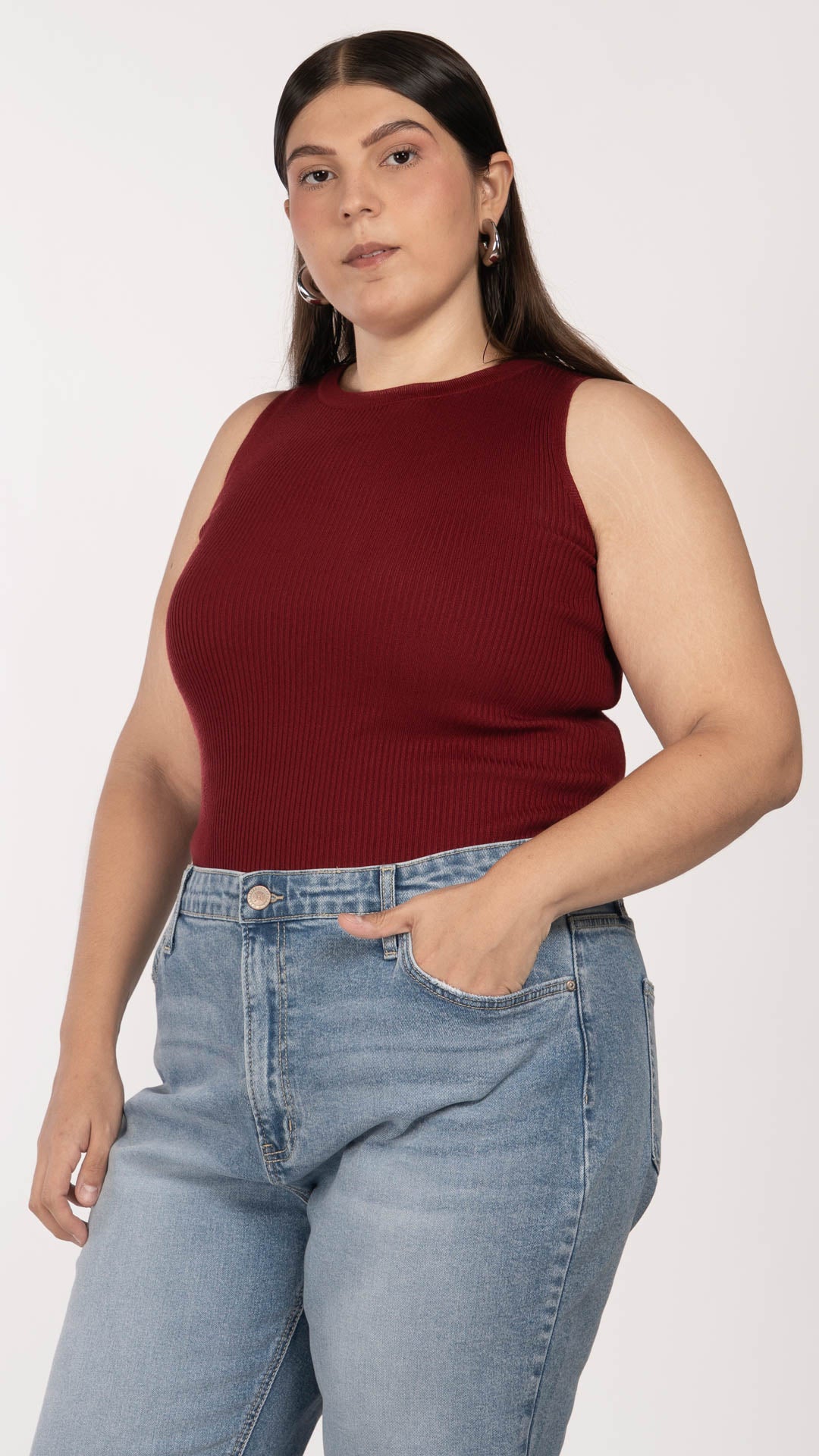 Blusa Sin Mangas Curvy B Basic BB0368