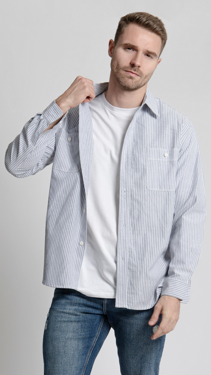 Camisa De Rayas Hombre B Basic BB0224